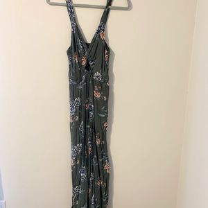 Green and Pink Floral Jumper b Jumpsuit